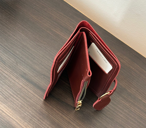 Burgundy purse